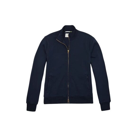 EUC Vintage American Apparel Unisex Retro Terrycloth Navy Blue Track Jacket - Picture 1 of 7